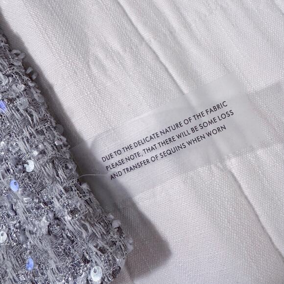 Glamorous Silver Tweed Sequin Mini Skirt Women’s LARGE. Holiday.‎ NWT. $89 MSRP - Picture 5 of 10